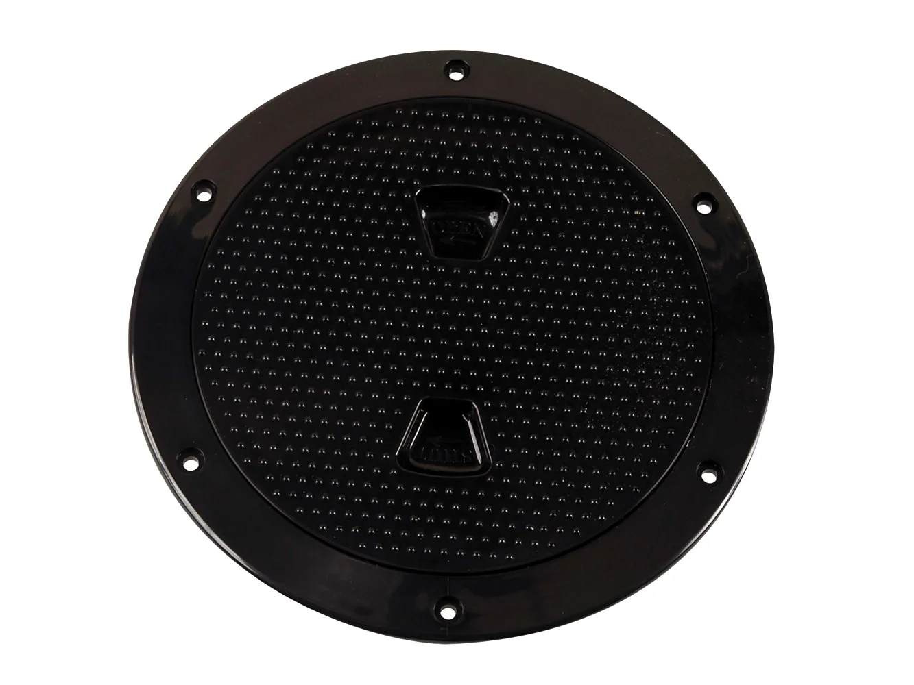 Beckson 6" Non-Skid Screw-Out Deck Plate - Black