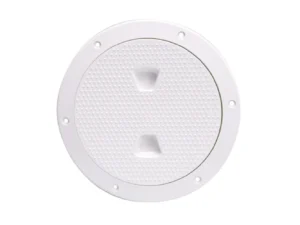 Beckson 6" Non-Skid Screw-Out Deck Plate - White