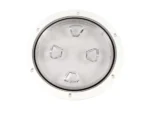 Beckson 8" Clear Center Screw-Out Deck Plate - White