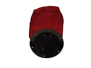 Beckson 4" Stow-Away Deck Plate - Black w/12" Bag