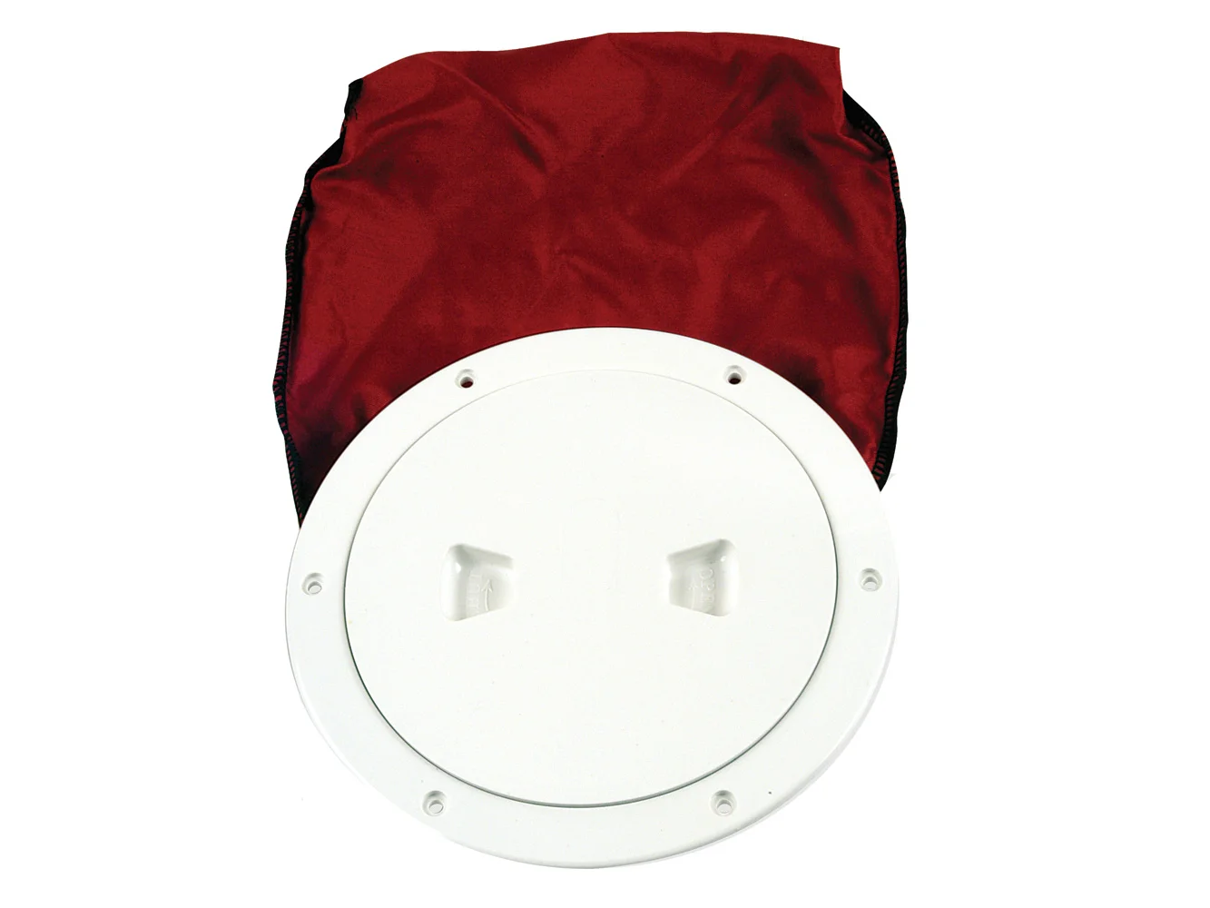 Beckson 6" Stow-Away Deck Plate - White w/12" Bag