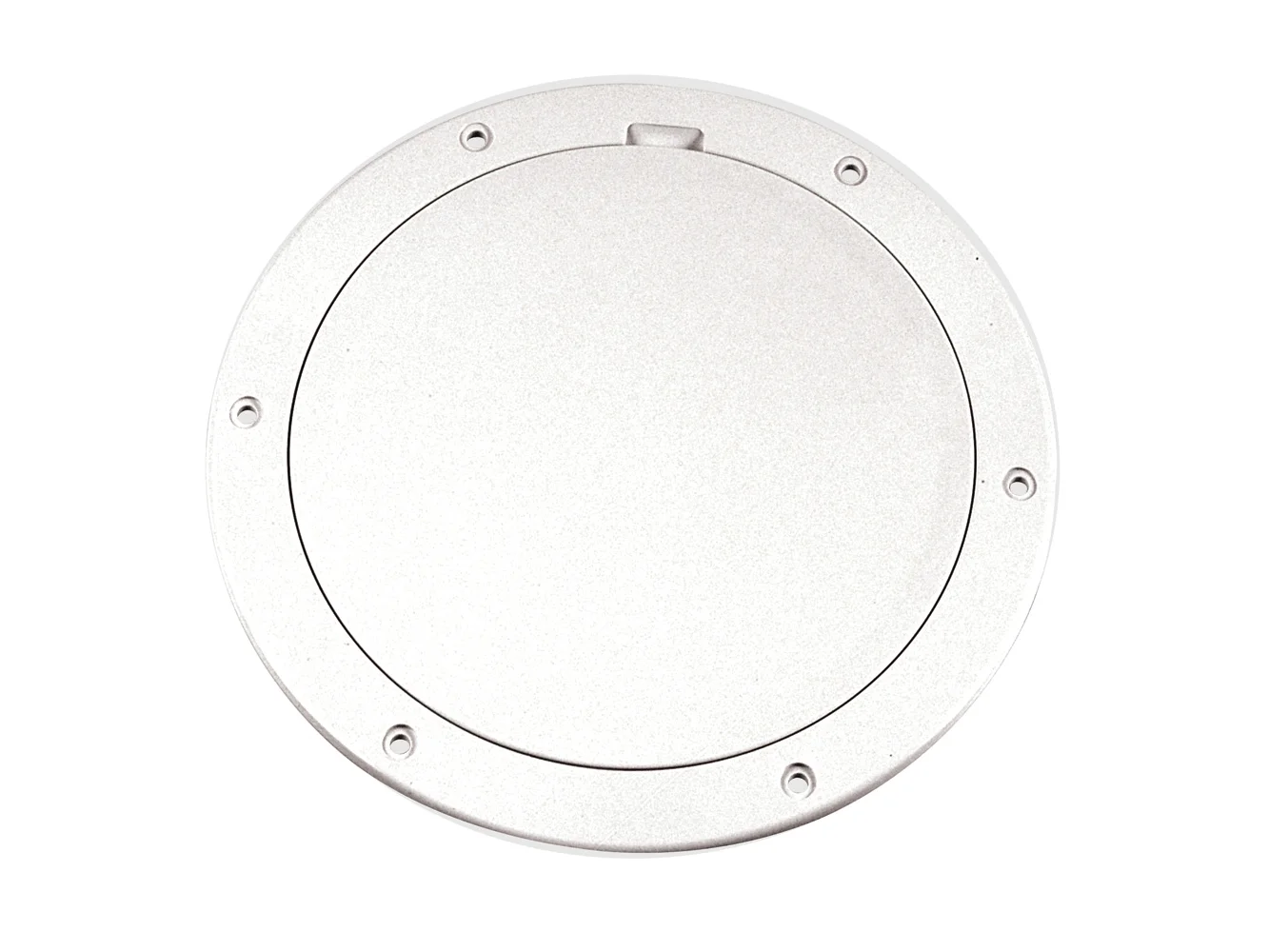 Beckson 6" Smooth Center Pry-Out Deck Plate - White