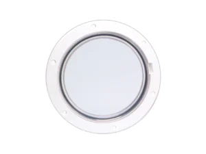 Beckson 6" Clear Center Pry-Out Deck Plate - White