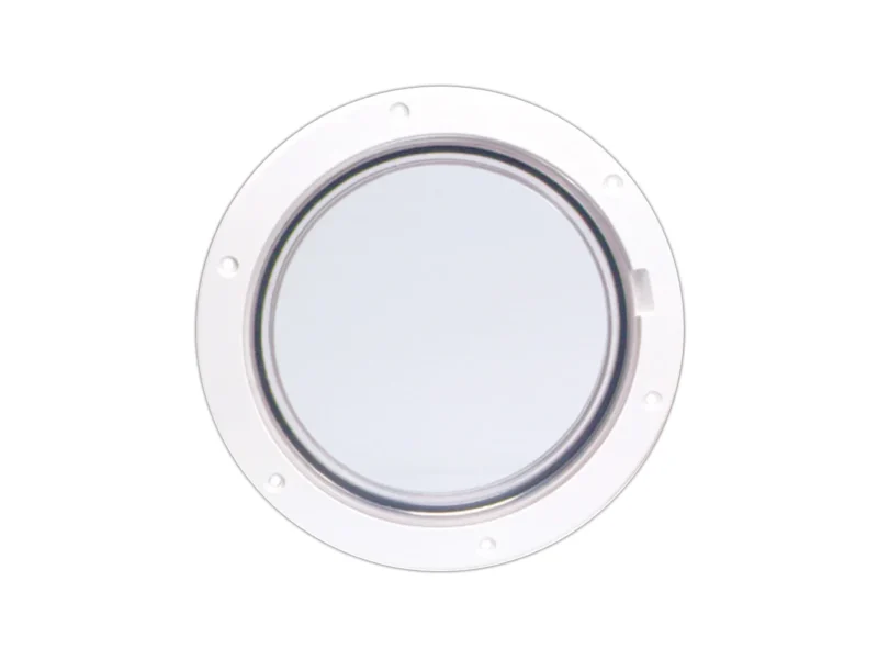 Beckson 6" Clear Center Pry-Out Deck Plate - White