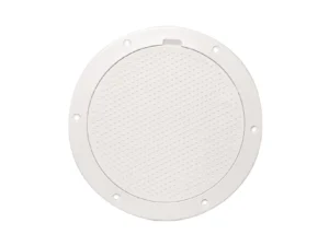 Beckson 6" Non-Skid Pry-Out Deck Plate - White