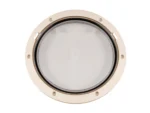 Beckson 8" Clear Center Pry-Out Deck Plate - Beige