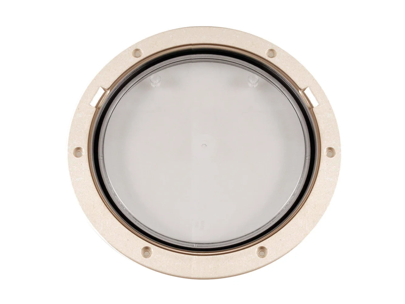 Beckson 8" Clear Center Pry-Out Deck Plate - Beige