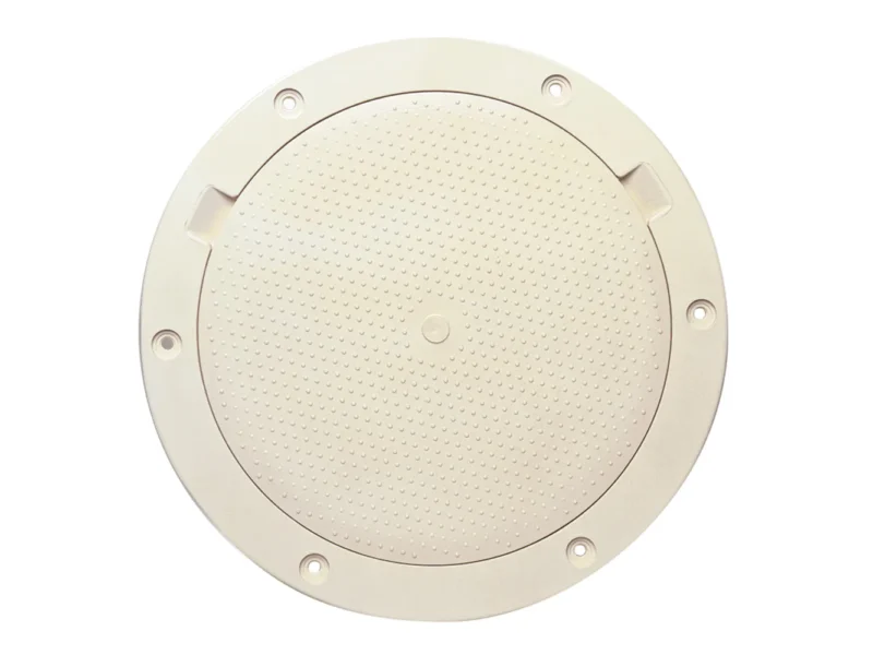 Beckson 8" Non-Skid Pry-Out Deck Plate - Beige