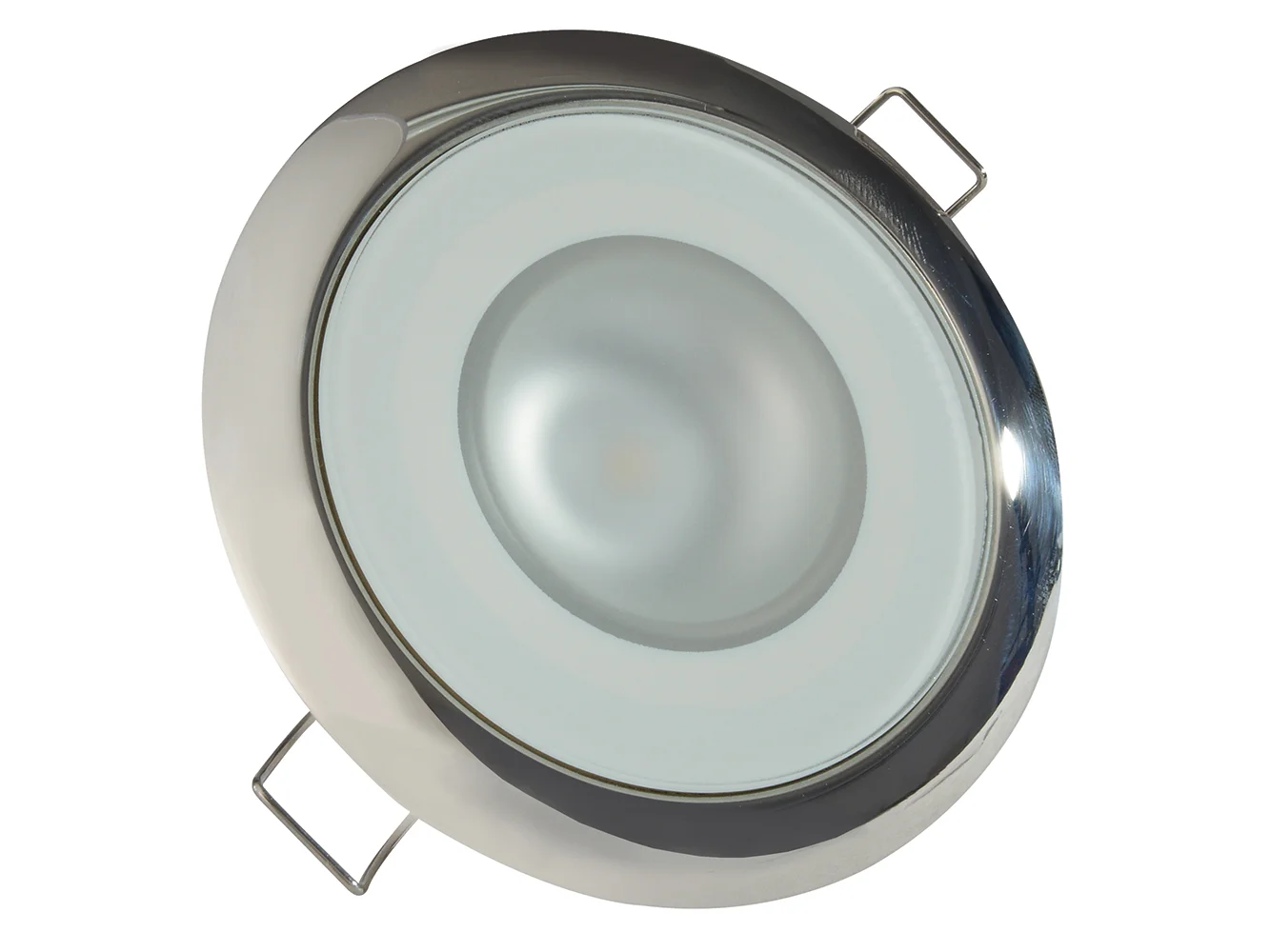 Lumitec Mirage - Flush Mount Down Light - Glass Finish/Polished SS Bezel - 3-Color Red/Blue Non-Dimming w/White Dimming