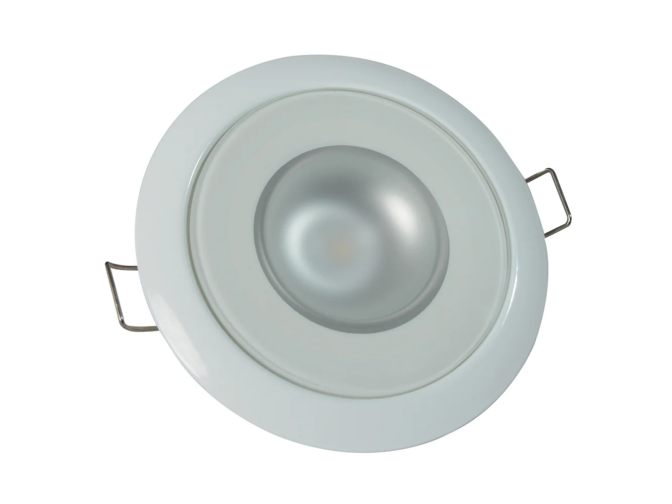 Lumitec Mirage - Flush Mount Down Light - Glass Finish/White Bezel - 3-Color Red/Blue Non-Dimming w/White Dimming