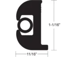 TACO Flex Vinyl Rub Rail Kit - Black w/Black Insert - 70' - 1-1/16" x 11/16"