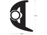 TACO Flex Vinyl Rub Rail Kit - Black w/Black Insert - 50' - 1-7/8" X 1-3/8"