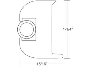 TACO Flex Vinyl Rub Rail Kit - White w/White Insert - 50'