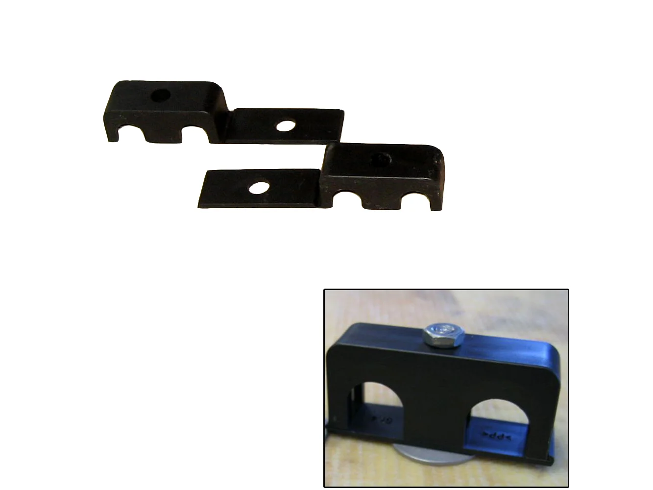Weld Mount Double Poly Clamp f/1/4" x 20 Studs - 3/8" OD - Requires 1" Stud - Qty. 25