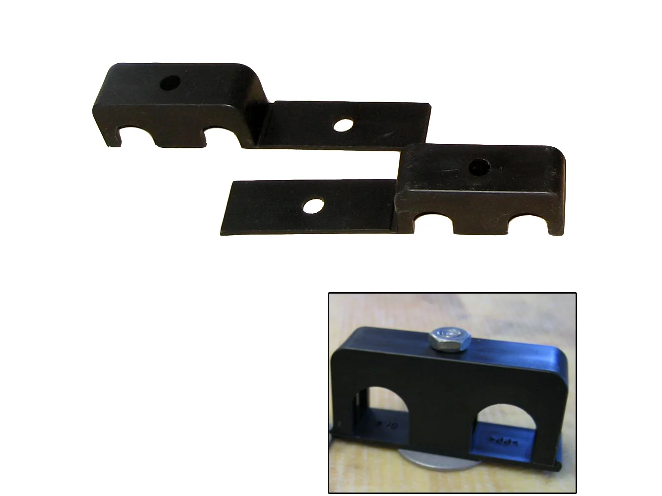 Weld Mount Double Poly Clamp f/1/4" x 20 Studs - 1/2" OD - Requires 1.5" Stud - Qty. 25