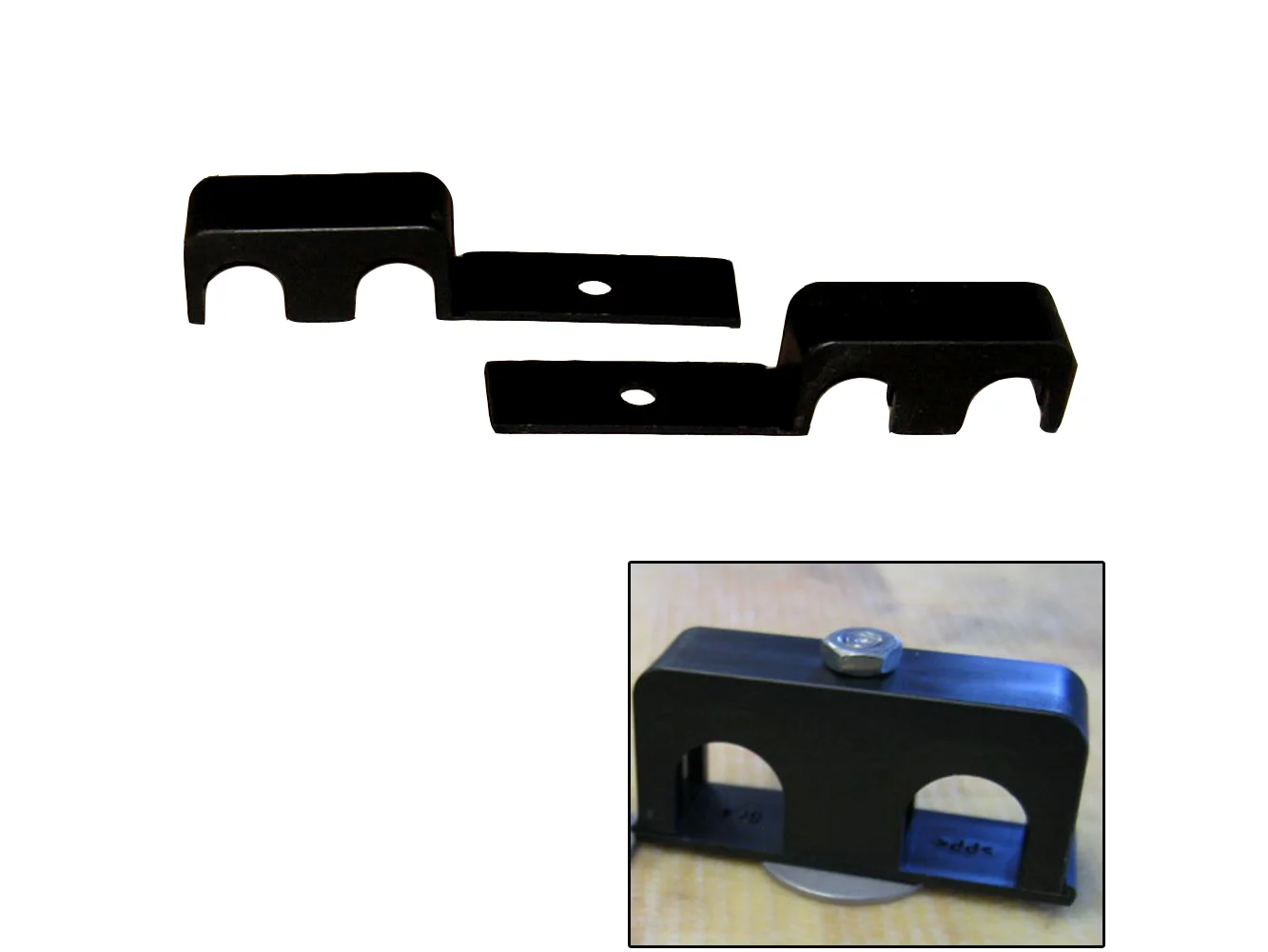 Weld Mount Double Poly Clamp f/1/4" x 20 Studs - 5/8" OD - Requires 1.5" Stud - Qty. 25