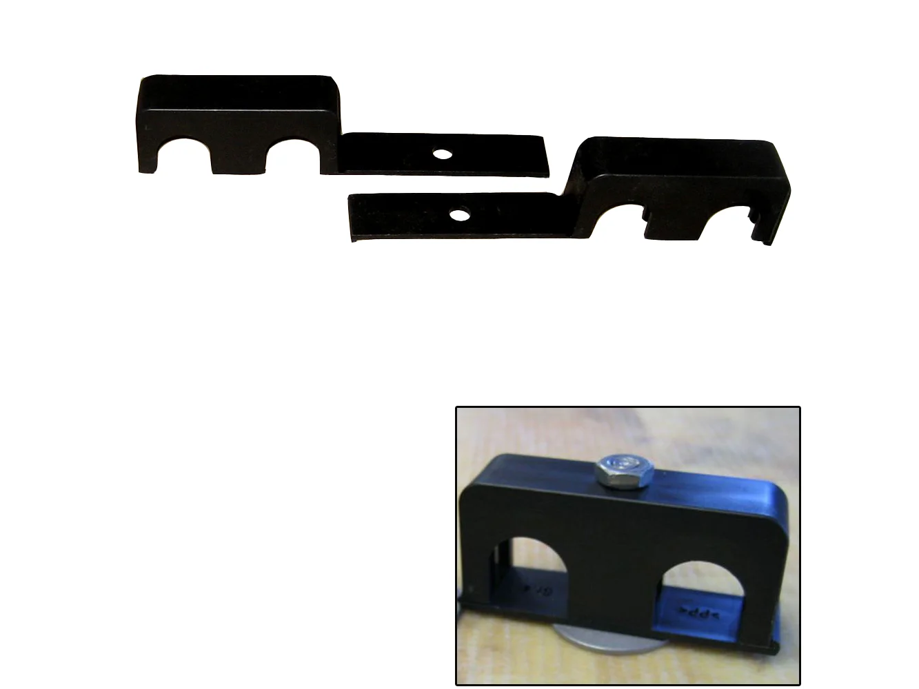 Weld Mount Double Poly Clamp f/1/4" x 20 Studs - 3/4" OD - Requires 1.75" Stud - Qty. 25