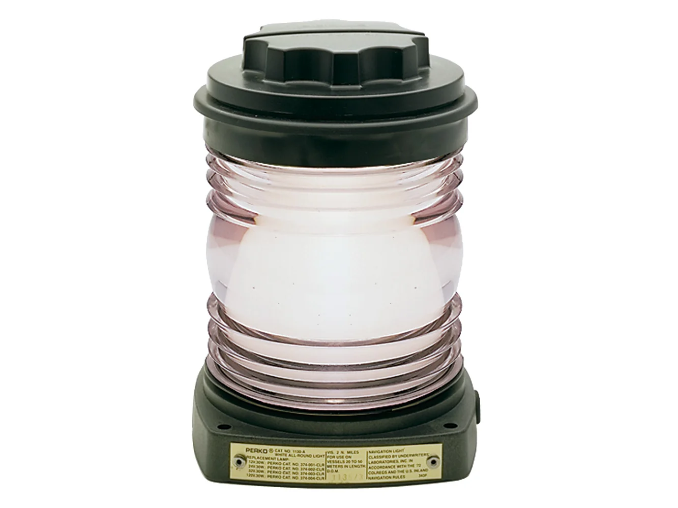 Perko All-Round Light - Black Plastic, White Lens