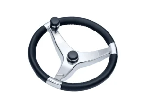 Schmitt Marine Evo Pro 316 Cast Stainless Steel Steering Wheel w/Control Knob - 13.5" Diameter