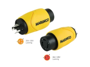 Marinco Straight Adapter 20Amp Locking Male to 30Amp Locking Female Connector