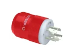 Marinco 2018BP-12 Locking Charger Plug (Male) - Red