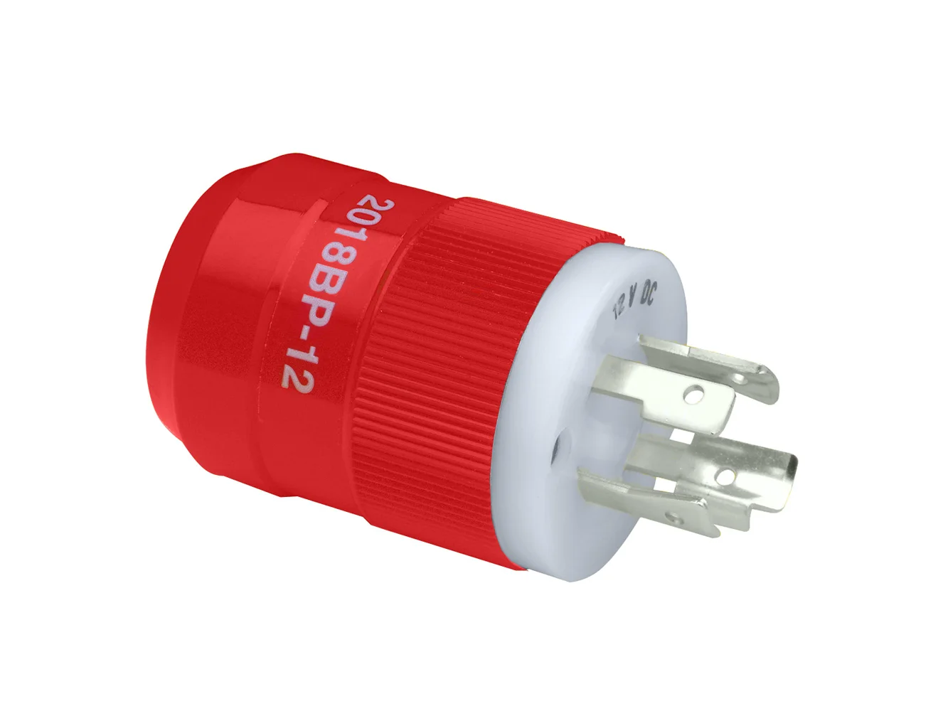 Marinco 2018BP-12 Locking Charger Plug (Male) - Red