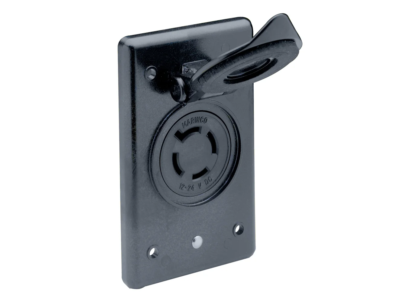 Marinco 2018BR-MB 12/24V Receptacle w/Flip Lid