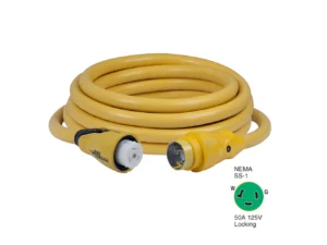Marinco CS503-25 EEL 50A 125V Shore Power Cordset - 25' - Yellow