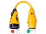 Marinco P503-30 EEL 30A-125V Female to 50A-125V Male Pigtail Adapter - Yellow