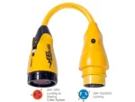 Marinco P504-30 EEL 30A-125V Female to 50A-125/250V Male Pigtail Adapter - Yellow
