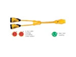 Marinco Y503-2-30 EEL (2)-30A-125V Female to (1)50A-125V Male - "Y" Adapter - Yellow