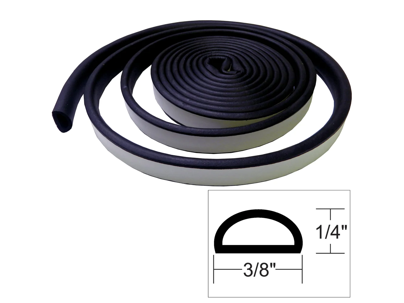 TACO Weather Seal - 10'L x ¼"H x ⅜"W - Black