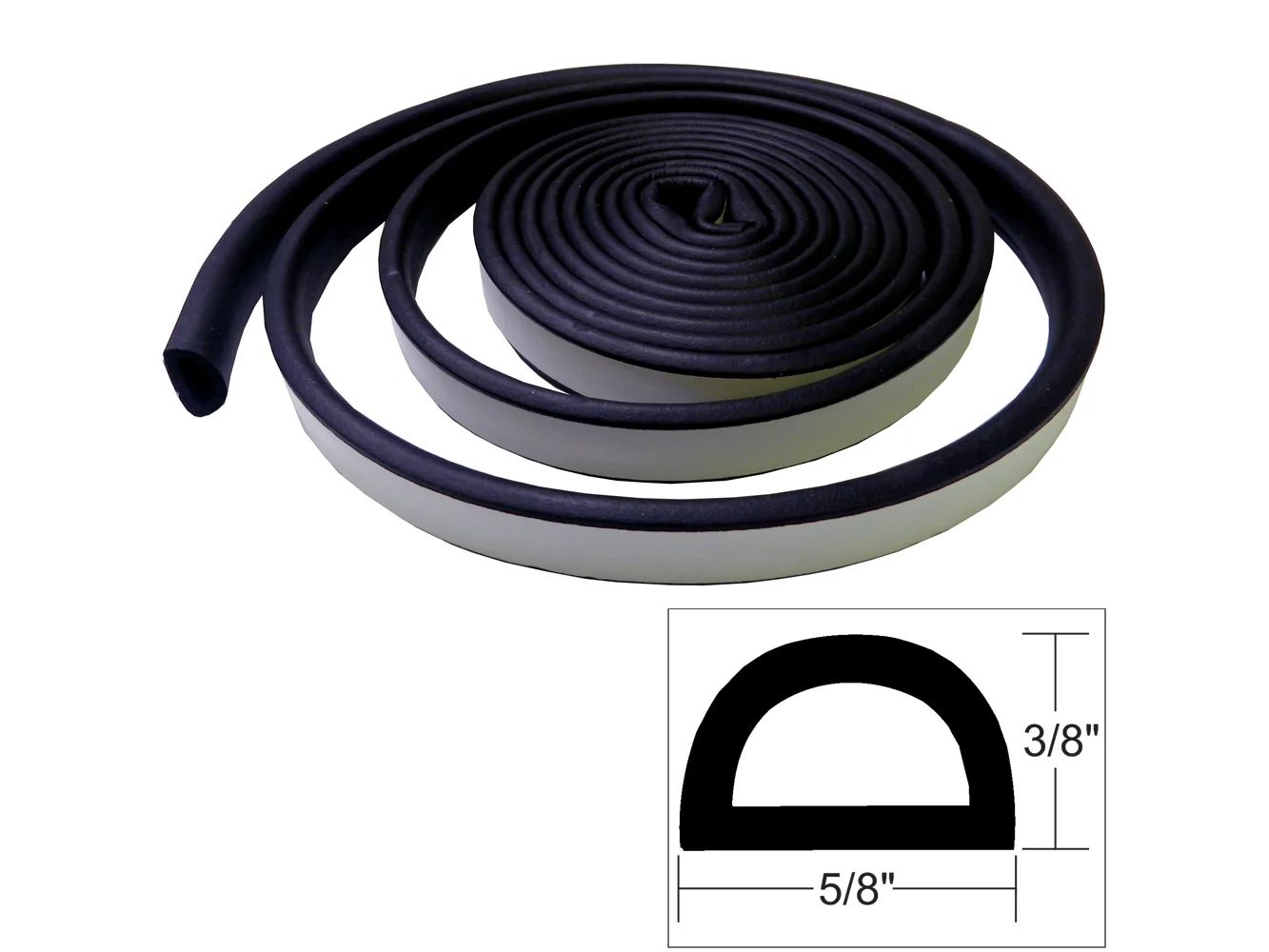 TACO Weather Seal - 10'L x ⅜"H x ⅝"W - Black