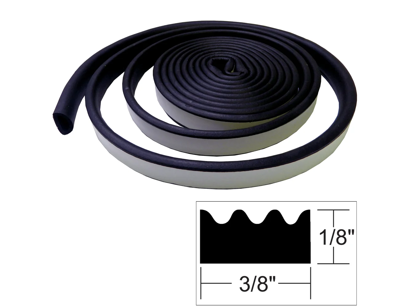 TACO Weather Seal - 10'L x ⅛"H x ⅜"W - Black