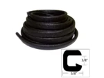 TACO Flexible Vinyl Trim - ⅜" Opening x ⅝"W x 25'L - Black