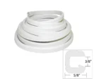 TACO Flexible Vinyl Trim - ⅜" Opening x ⅝"W x 25'L - White