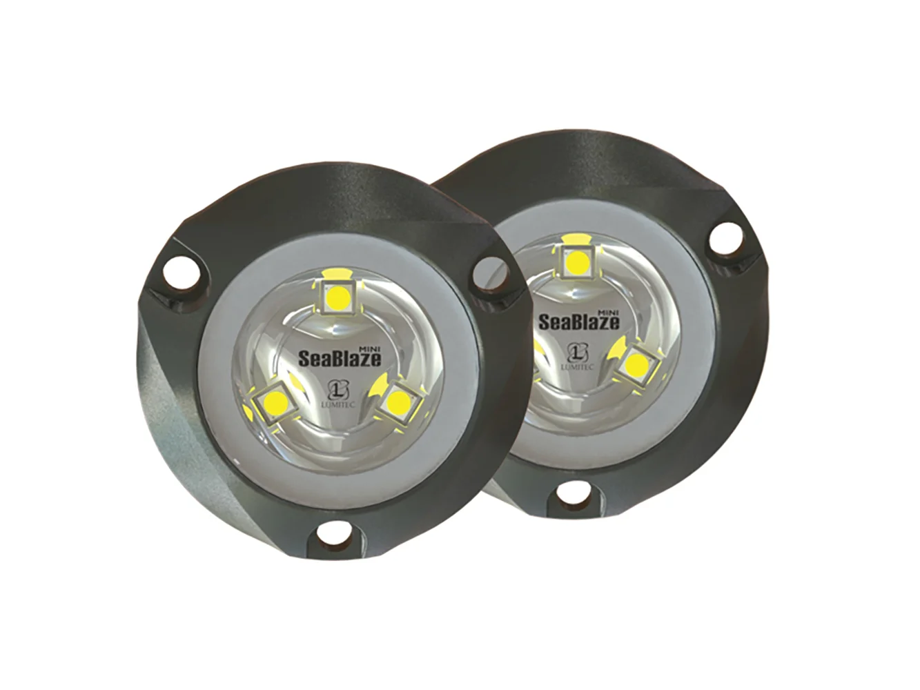 Lumitec SeaBlaze Mini Underwater Light - Pair - Brushed Finish - White Non-Dimming