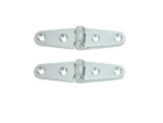 Whitecap Strap Hinge - CP/Brass - 4" x 1" - Pair