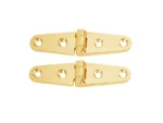 Whitecap Strap Hinge - Polished Brass - 4" x 1" - Pair
