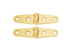 Whitecap Strap Hinge - Polished Brass - 4" x 1" - Pair