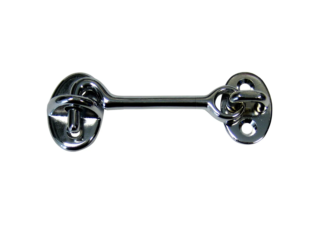 Whitecap Cabin Door Hook - CP/Brass - 3"