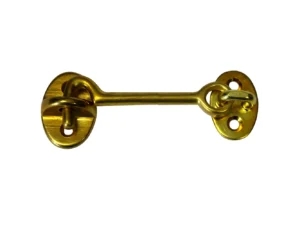 Whitecap Cabin Door Hook - Polished Brass - 3"