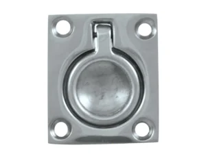 Whitecap Flush Pull Ring - CP/Brass - 1-1/2" x 1-3/4"