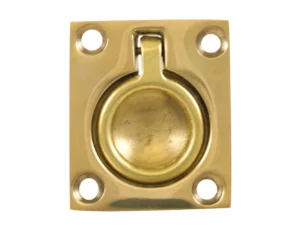 Whitecap Flush Pull Ring - Polished Brass - 1-1/2" x 1-3/4"