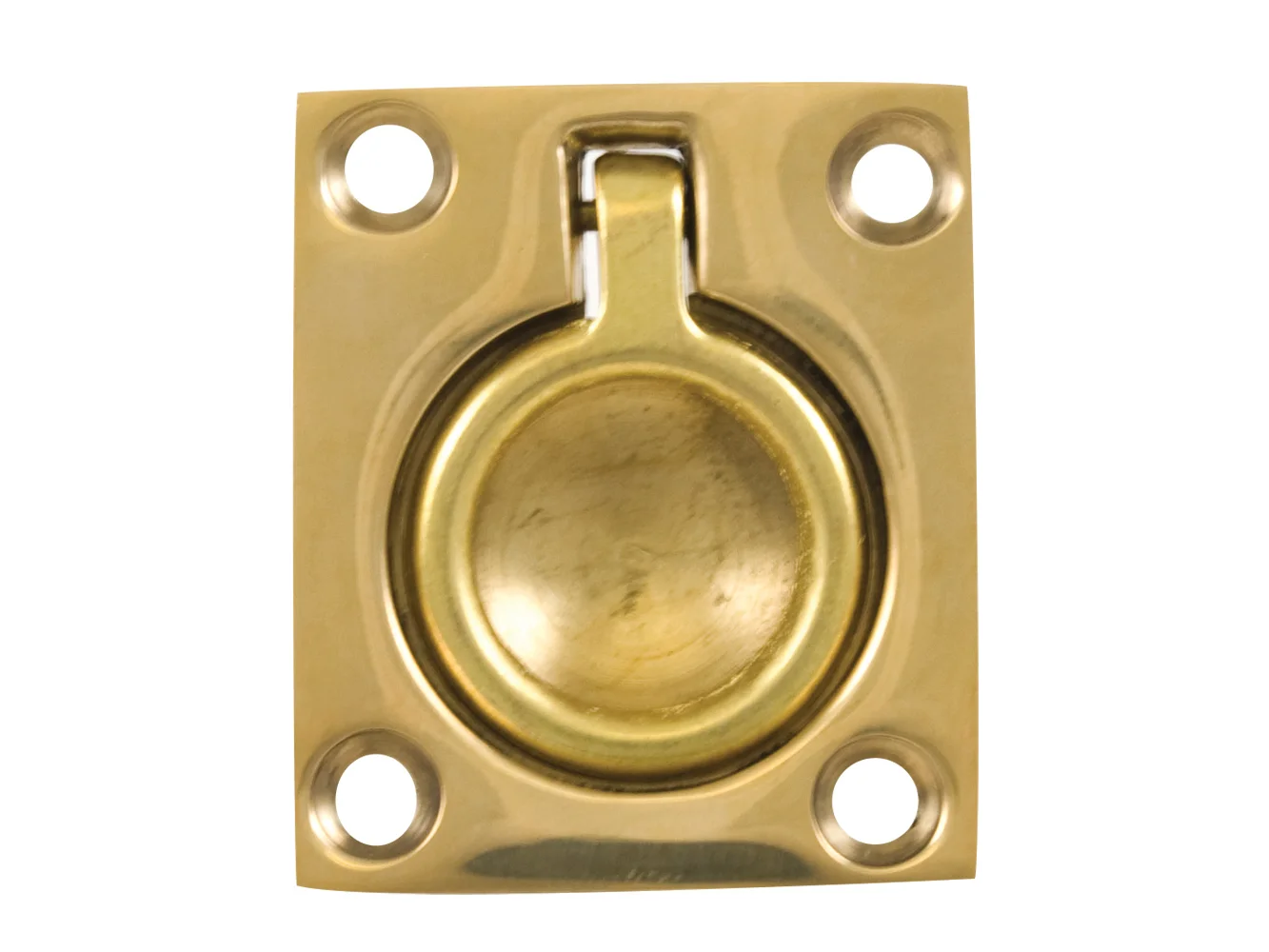 Whitecap Flush Pull Ring - Polished Brass - 1-1/2" x 1-3/4"