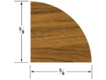 Whitecap Teak Quarter Round Molding Small - 5'