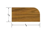 Whitecap Teak Stop Molding Small - 5'
