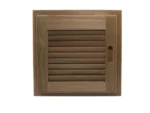 Whitecap Teak Louvered Door & Frame - Right Hand - 15" x 15"