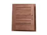 Whitecap Teak Louvered Door & Frame - Left Hand - 15" x 15"