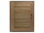 Whitecap Teak Louvered Door & Frame - Right Hand - 15" x 20"